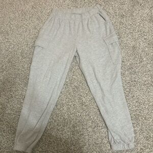 Aerie light grey cargo jogger